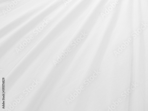 Curtain white wave shapes and soft shadow. designs abstract backround on isolated. Curved stripes on fabric.