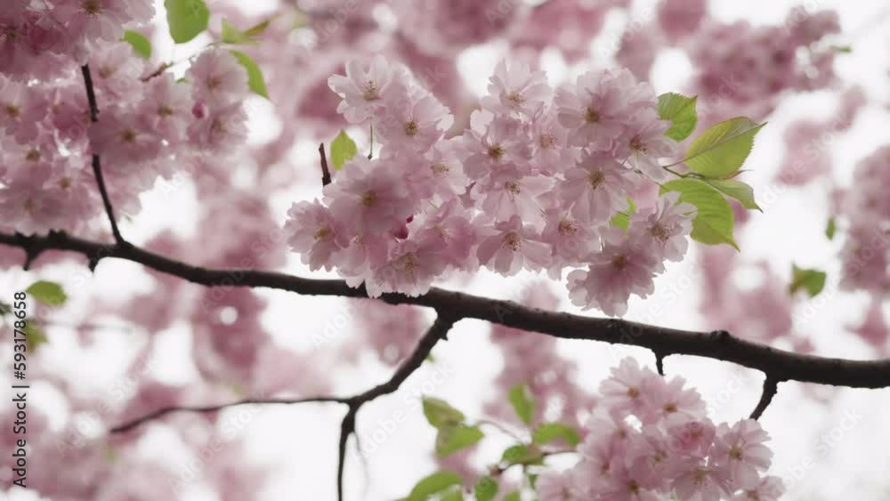 Slow motion handheld shot of cherry blossom Slow motion handheld shot of cherry blossom
