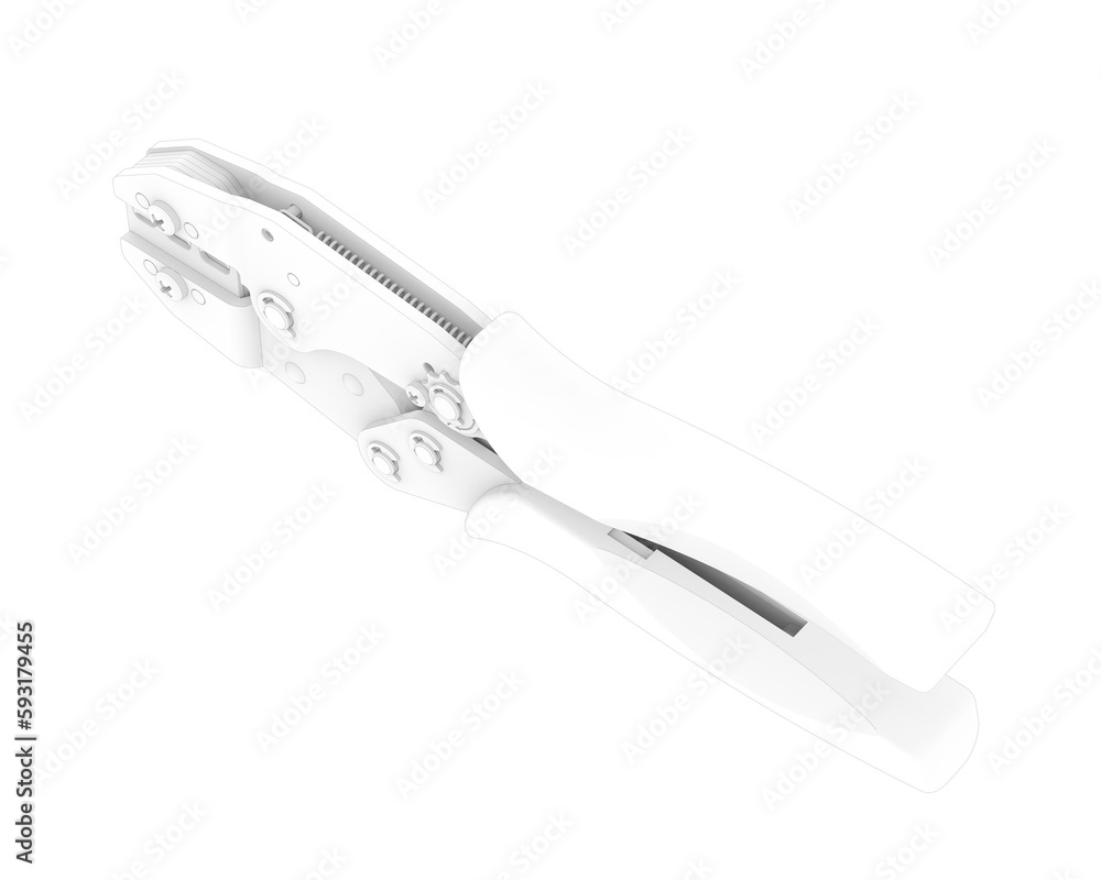 Crimper isolated on transparent background. 3d rendering - illustration Crimper isolated on transparent background. 3d rendering - illustration