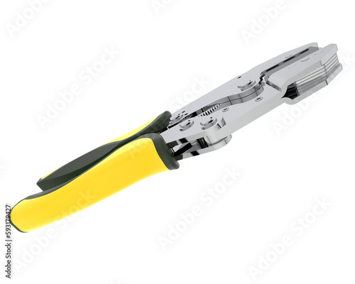 Crimper isolated on transparent background. 3d rendering - illustration