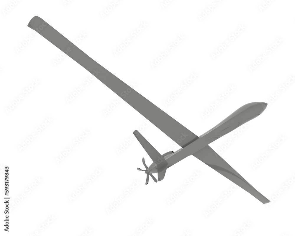 Drone isolated on transparent background. 3d rendering - illustration Drone isolated on transparent background. 3d rendering - illustration