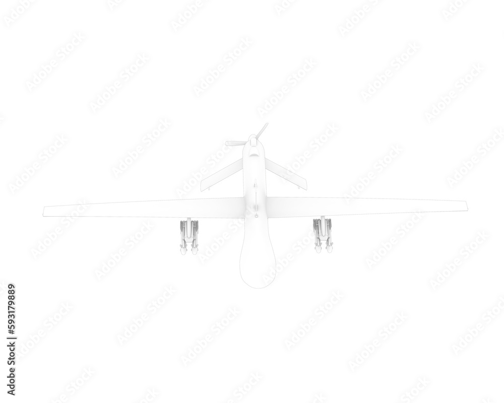 Drone isolated on transparent background. 3d rendering - illustration Drone isolated on transparent background. 3d rendering - illustration