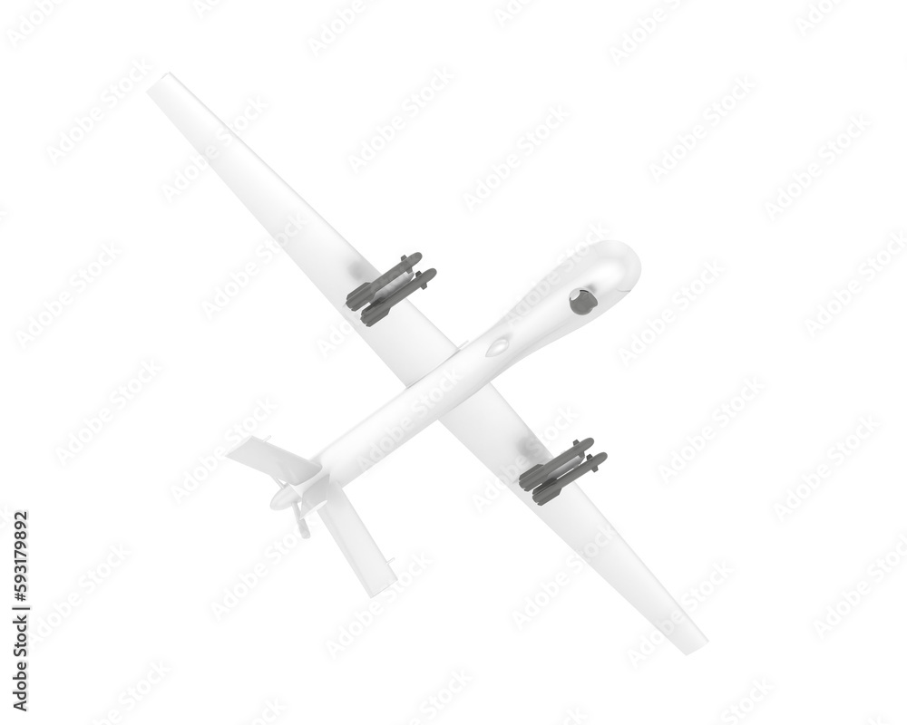 Drone isolated on transparent background. 3d rendering - illustration Drone isolated on transparent background. 3d rendering - illustration