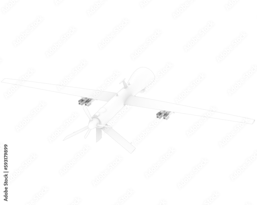 Drone isolated on transparent background. 3d rendering - illustration Drone isolated on transparent background. 3d rendering - illustration