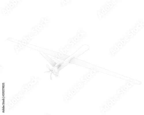 Drone isolated on transparent background. 3d rendering - illustration © Cristian