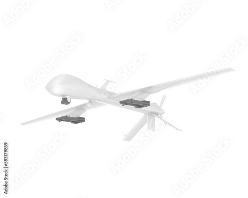 Drone isolated on transparent background. 3d rendering - illustration