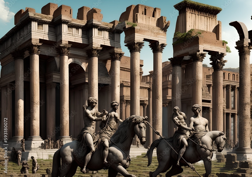 Ancient Rome, Generative AI Illustration