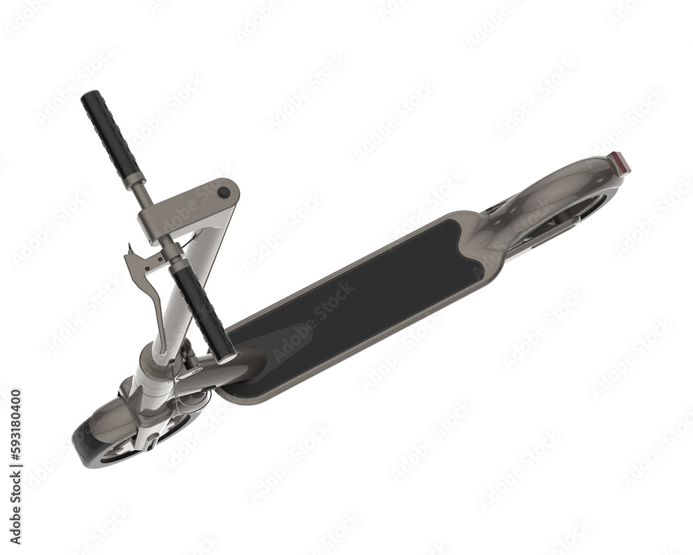 Electric scooter isolated on transparent background. 3d rendering - illustration Electric scooter isolated on transparent background. 3d rendering - illustration