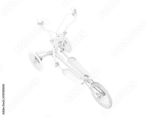 Elliptical bike isolated on transparent background. 3d rendering - illustration