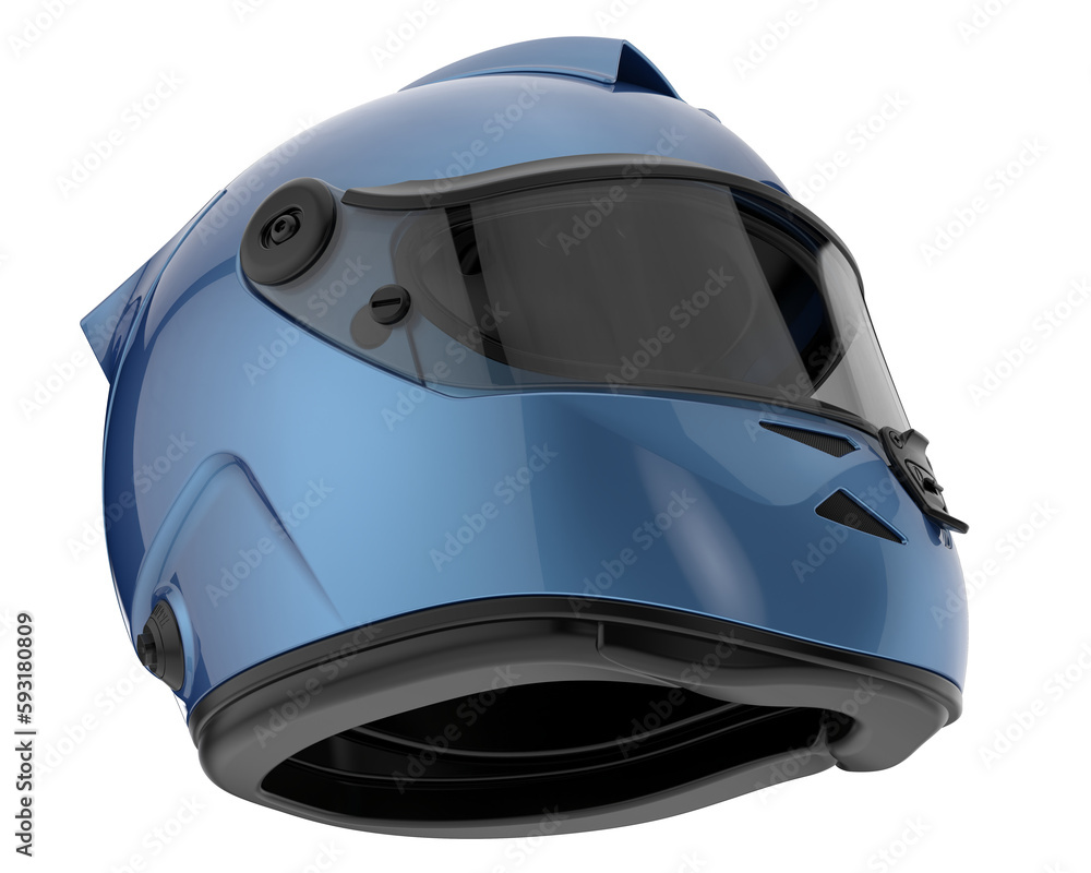 Racing helmet isolated on transparent background. 3d rendering - illustration Racing helmet isolated on transparent background. 3d rendering - illustration