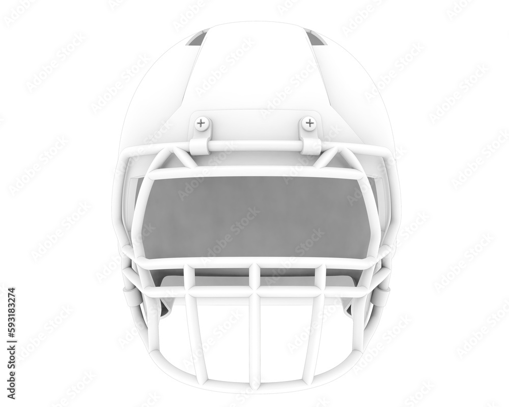 Football helmet isolated on transparent background. 3d rendering - illustration Football helmet isolated on transparent background. 3d rendering - illustration