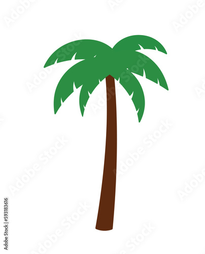 Palm and Coconut Tree Icon Vector Illustration for Summer Element