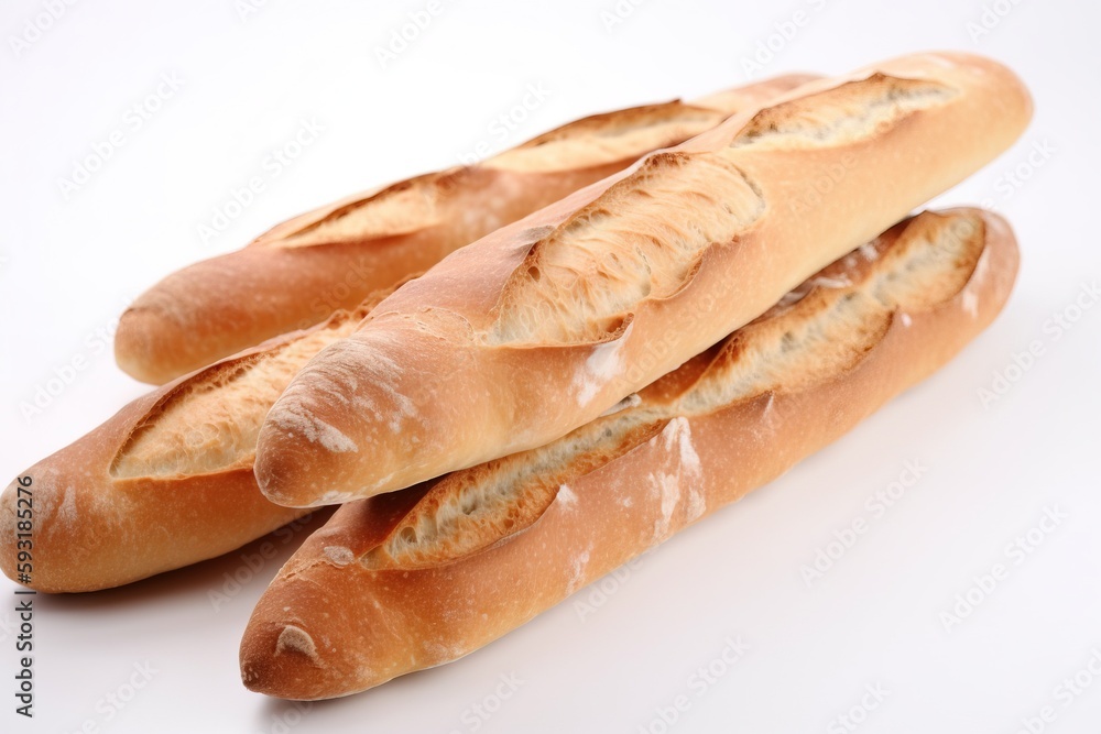 a close up of a bunch of breads on a white surface. generative ai a close up of a bunch of breads on a white surface. generative ai