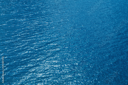 Abstract background surface of the blue Adriatic sea in Montenegro