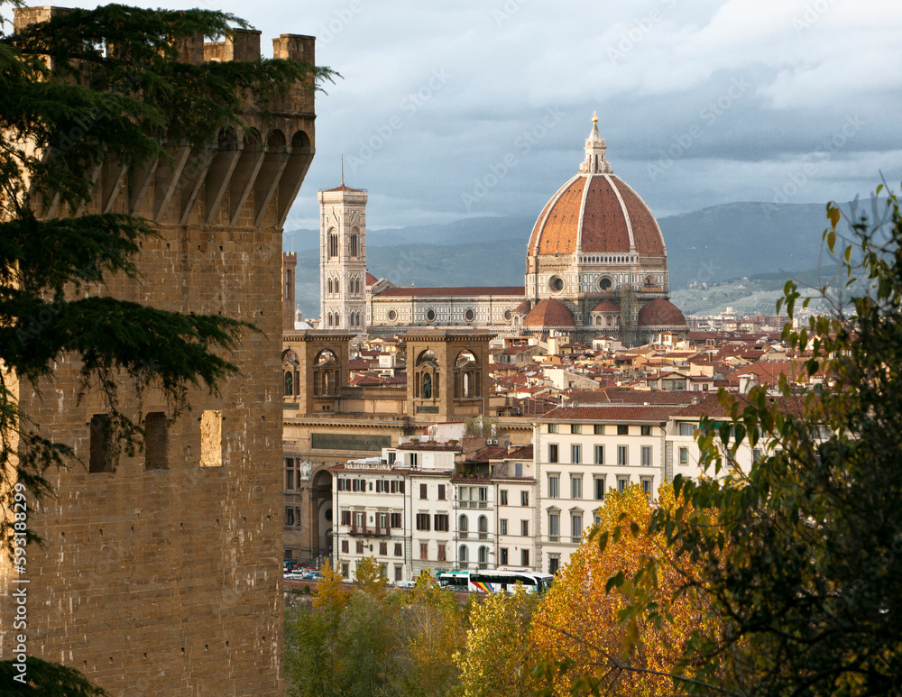 Fototapeta premium Firenze. Porta San Niccolò verso il Duomo