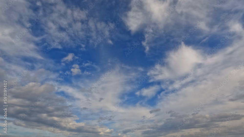 cloudiness rare beautiful white cumulus clouds in the summertime sky - photo of nature cloudiness rare beautiful white cumulus clouds in the summertime sky - photo of nature