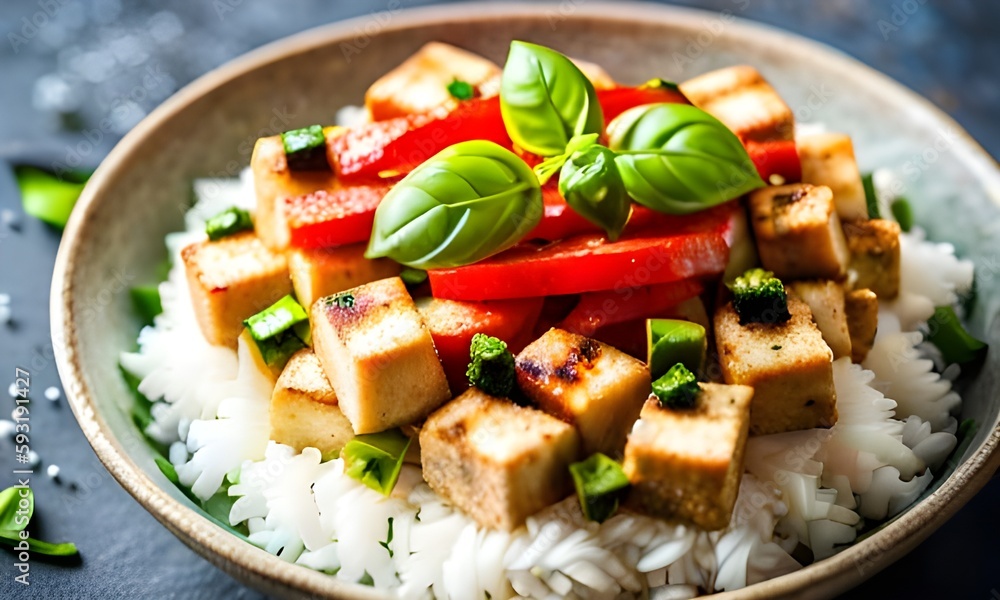 Tofu with rice Tofu with rice