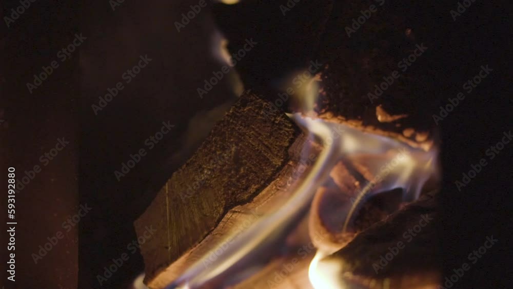The flame in the fireplace The flame in the fireplace