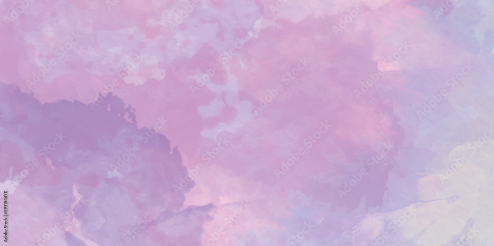 Abstract watercolor background. Pink watercolor illustration on white paper texture.
