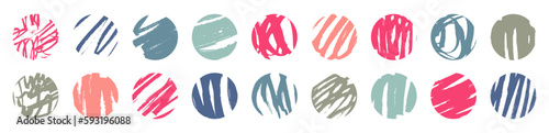 Vector set of hand drawn artistic textures. Grungy social media icons collection. Hand drawn texture design elements. Highlight covers for social media. Isolated marker pen ink sketchy scrawl drawings