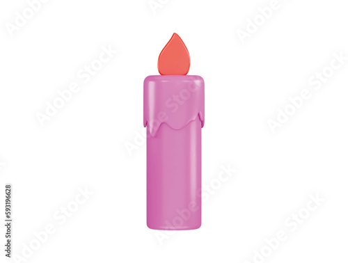 3d rendering of halloween candles icon vector illustration