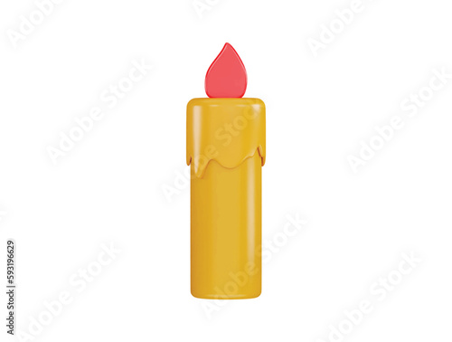 3d rendering of halloween candles icon vector illustration
