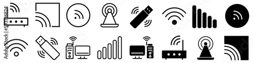 Wi Fi icon vector set. wireless illustration sign collection. signal symbol.
