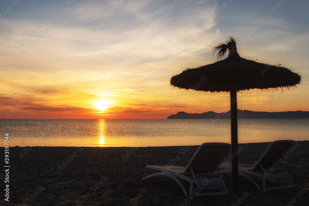 Bucht von Alcudia bei Sonnenaufgang Bucht von Alcudia bei Sonnenaufgang