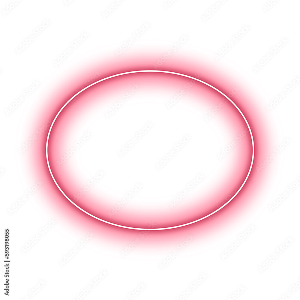 Neon Pink Ellipse Geometry Shape Outline Stroke Neon Pink Ellipse Geometry Shape Outline Stroke