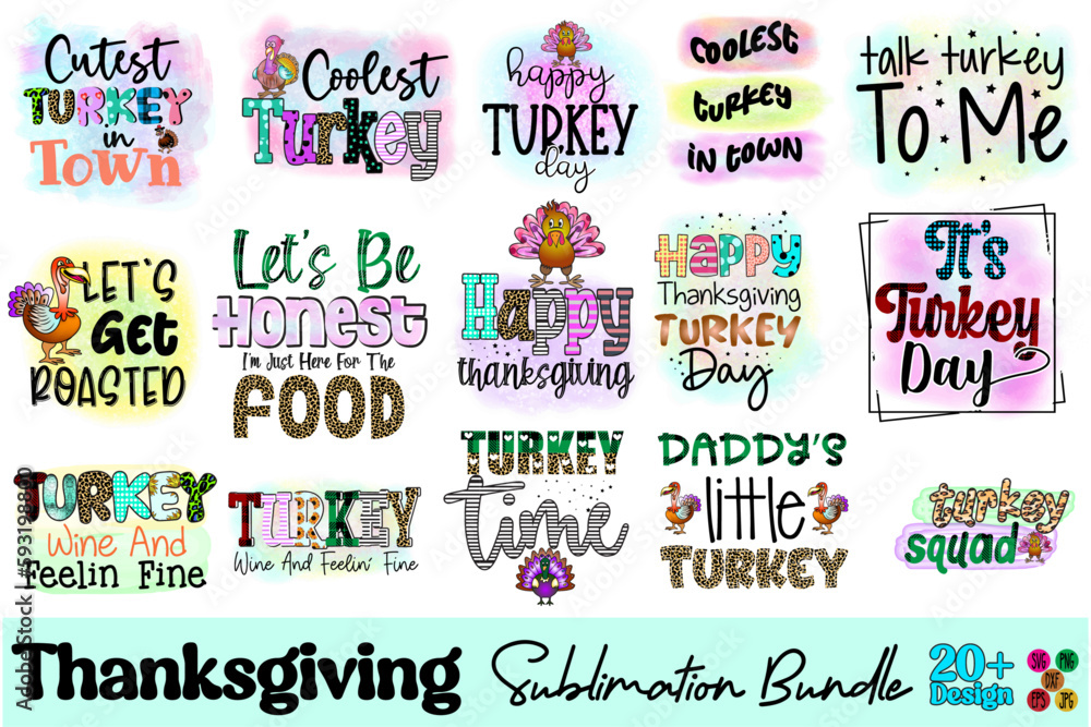 Thanksgiving Sublimation Design