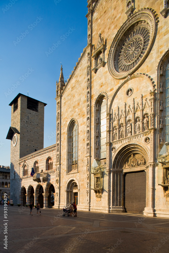 Como. Facciata della Cattedrale di Santa Maria Assunta - Duomo