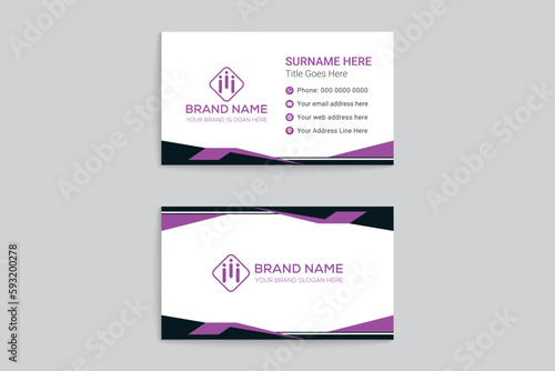 Heart with cardiograph business card design