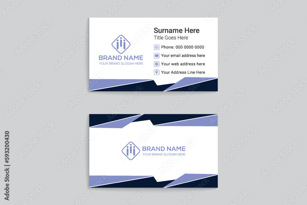 Gradient dental business card design