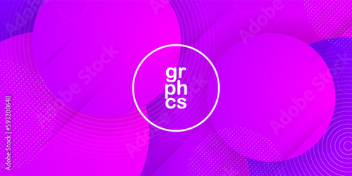 Circle abstract bright purple with lines gradient background. simple pattern for display product ad website template wallpaper poster. Eps10 vector