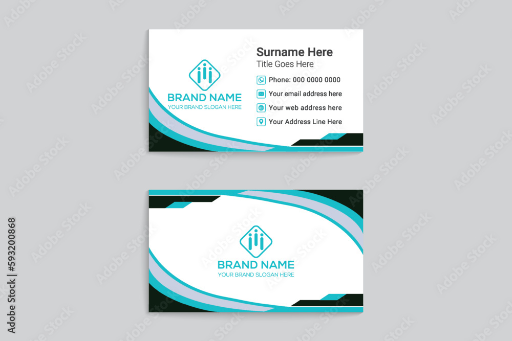 Naklejka premium business card template design