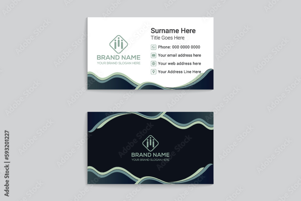 Modern business card design template