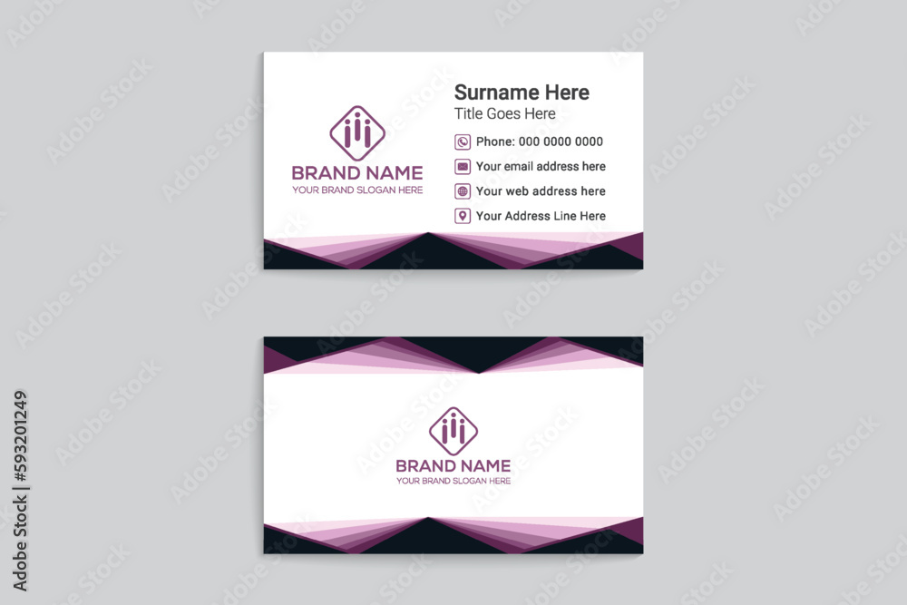 Creative double sided business card template Creative double sided business card template