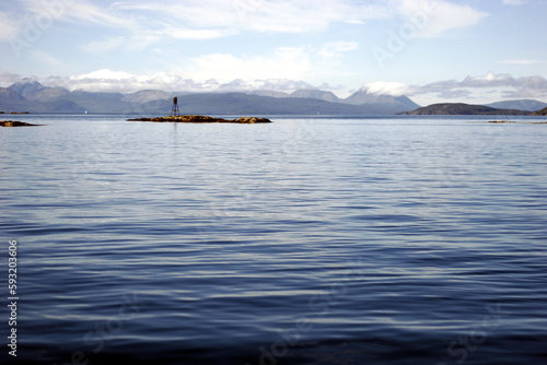 View of the Cuilins from loch Carron - Plockton - Highlands - Scotland - UK photo