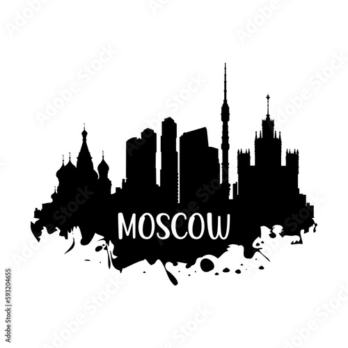 Moscow Skyline Silhouette