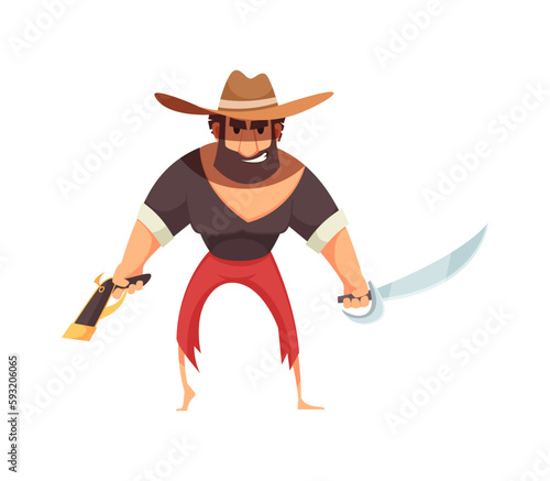 Pirate Cartoon Illustration