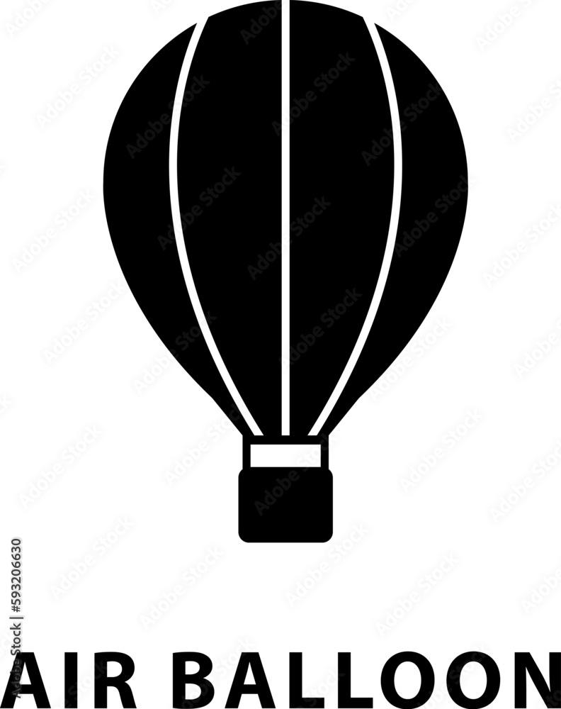Fototapeta premium air balloon icon. Isolated Vector Illustration.