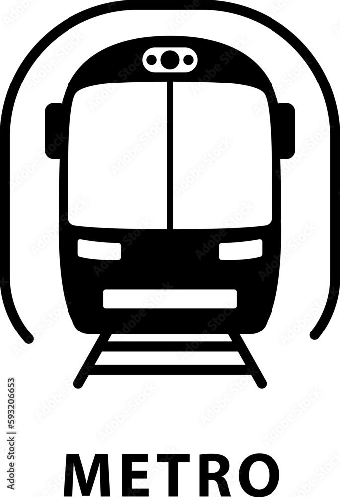 metro icon. Isolated Vector Illustration. metro icon. Isolated Vector Illustration.