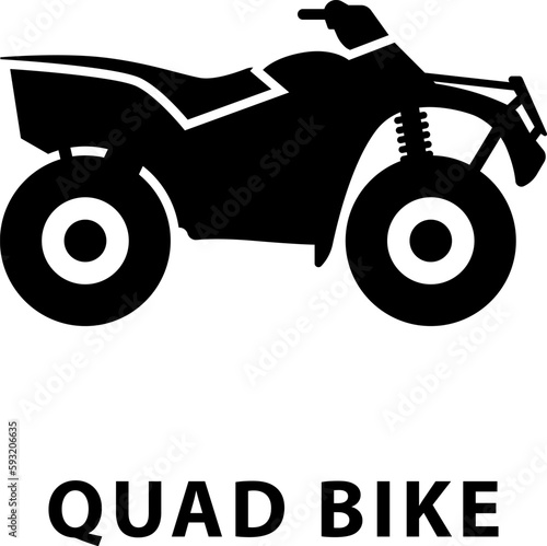 Quad bike icon. Isolated Vector Illustration.