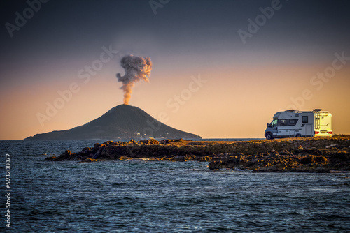 Motorhome parking near Isla Grosa, San Javier, Spain
