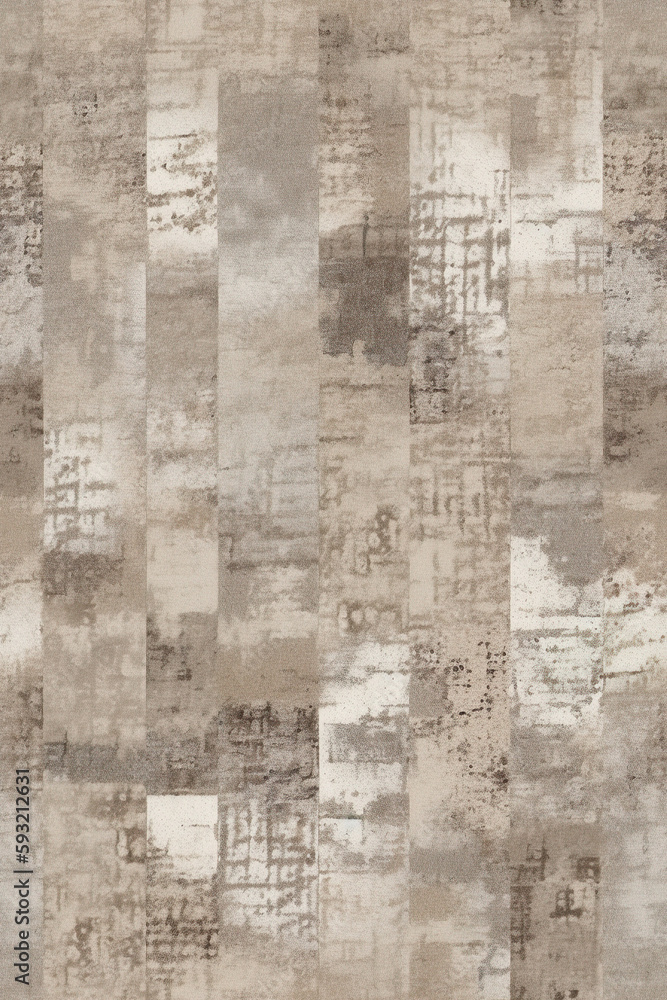 Naklejka premium Abstract seamless pattern with stripes and stone texture in beige and taupe tones. Generative AI.