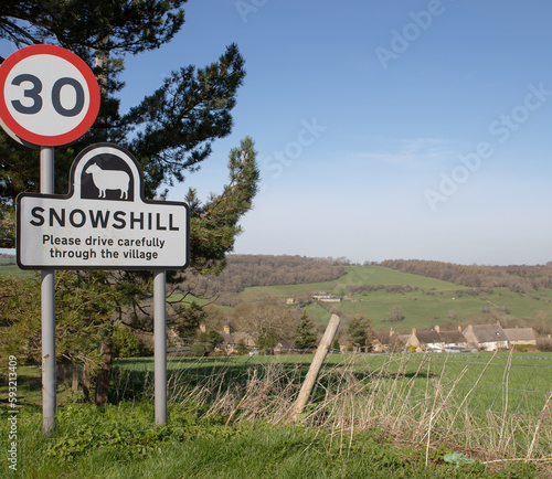 The beautiful Snowshill in Cotswold in England photo