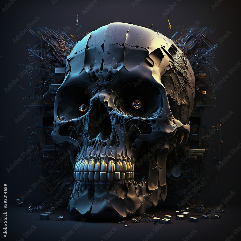 Dark-synth skull Dark-synth skull