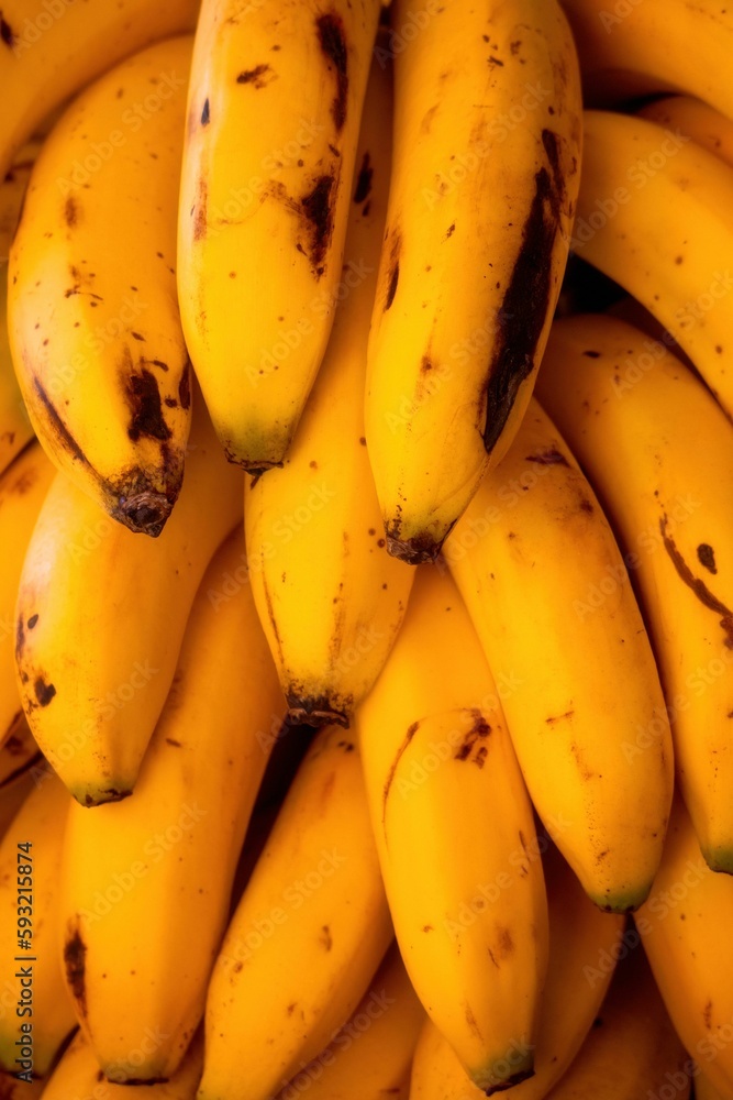 Vertical shot of a bunch of bananas