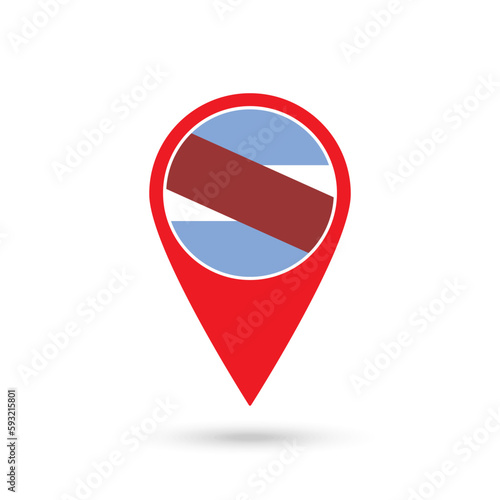 Map pointer with Entre Rios Flag. Vector illustration. Free Download Map pointer with Entre Rios Flag. Vector illustration. - GFXLoad