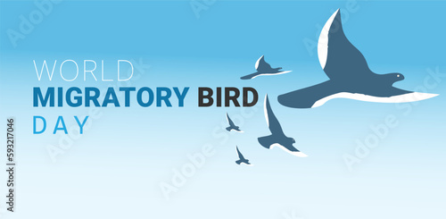 World Migratory Bird Day. Template for background, banner, card, poster. vector illustration.